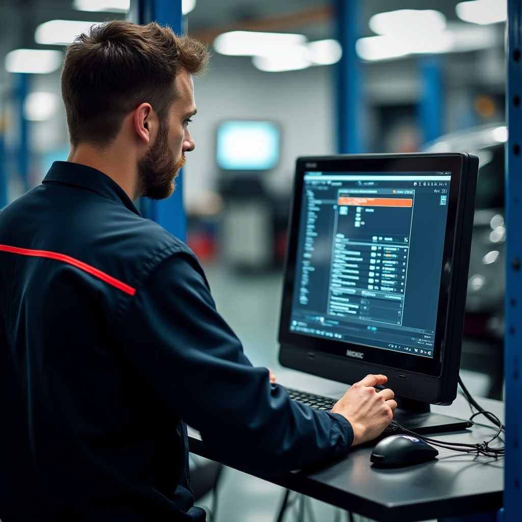 Técnico trabajando en diagnóstico